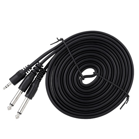 3.5MM MALE TO 2 X 6.5MM MALE 1.5M