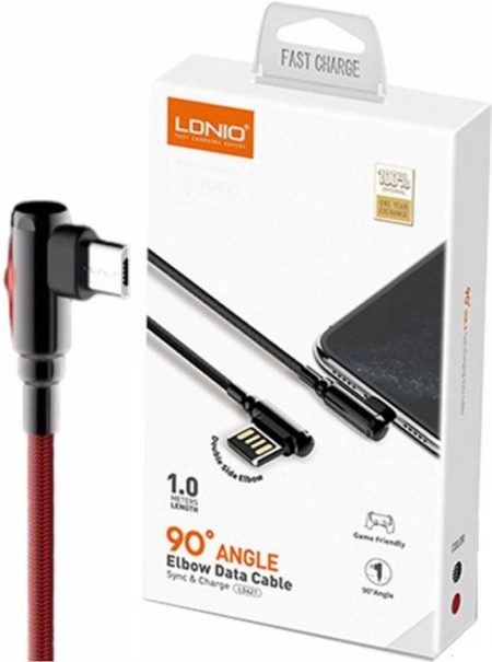 LDNIO ELBOW USB MICRO-USB 1-METER CABLE