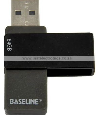 Baseline 64GB USB 2.0 Swivel Memory Stick