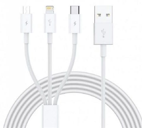 Ezra 3 in1 1meter White Usb Data Cable
