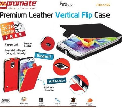 Promate Filion S5 Bookcover Colour: Black