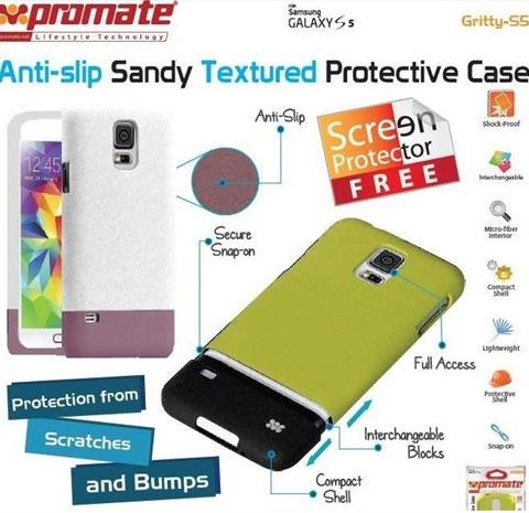 Promate White Gritty S5 Anti-slip sandy