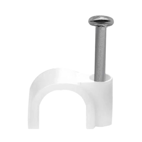 8mm Cable Clips 100 Pack White