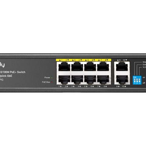 Cudy 8 Port Fast Ethernet PoE 115W 2 Gigabit Switch