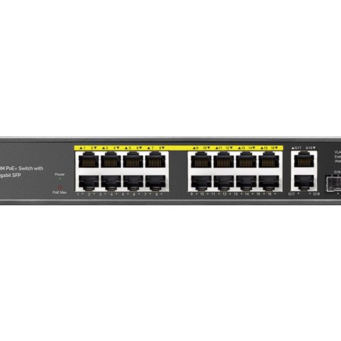 Cudy 16 Port Fast Ethernet PoE 190W 2 Gigabit 1SFP Switch