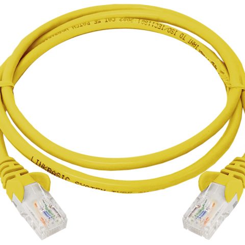 Linkbasic 1 Metre UTP Cat5e Flylead Yellow