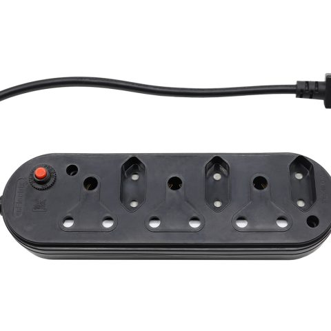 Multi Plug 3x16A 3x5A 0.5m IEC Cord Black