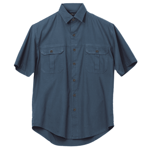 Plain Bush Shirt Mens
