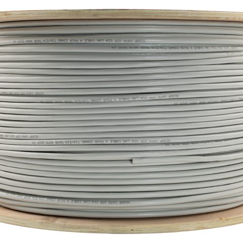 Scoop 500m Drum Cat6 CCA Grey UTP Cable